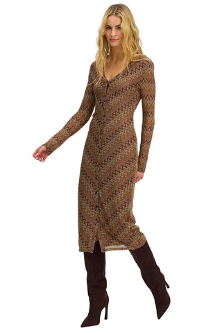 Palmer Dress in Chestnut Multi