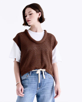Beck Open Knit Cropped Sweater