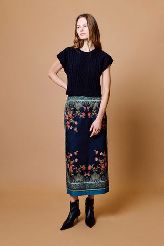 Milena Midi Skirt, Eglantine Print