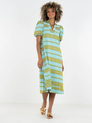 Hampton Dress, Fringe Stripe