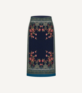 Milena Midi Skirt in Eglantine Print
