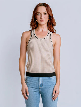 Caboto Tank in Beige/Black