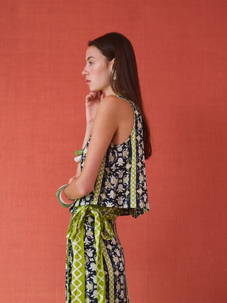 Olive Sleeveless Top in Fleur de Lune