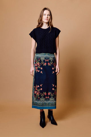 Milena Midi Skirt, Eglantine Print