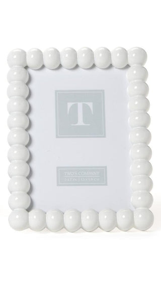 White Hobnail 5x7 Photo Frame