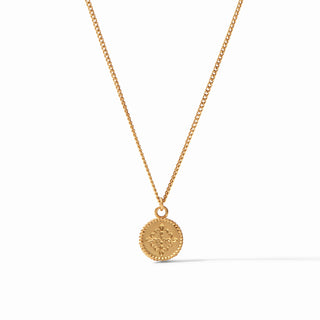 Fleur de Lis Solitaire Necklace, Champagne