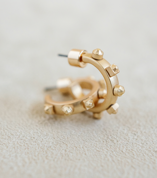 Matte Gold Metal Huggie