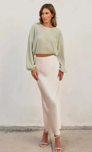 Champagne Maxi Skirt