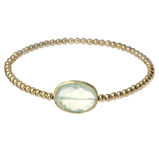 Whitney Bracelet , Green Chalcedony