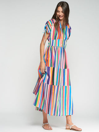 Multi Color Vertical Stripe Dress