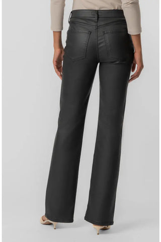Kelly High Rise Matte Black Coated Denim
