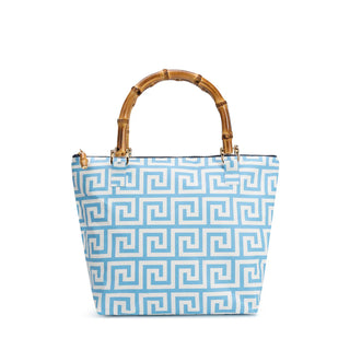 Perfect Bag, French Blue Greek Key