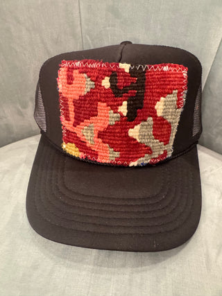 Trucker Hat, Black with Burgundy