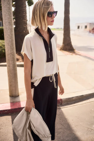 Silky Knit Color Block Top