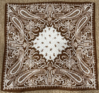 Decorative Scarf, Brown & White Paisley