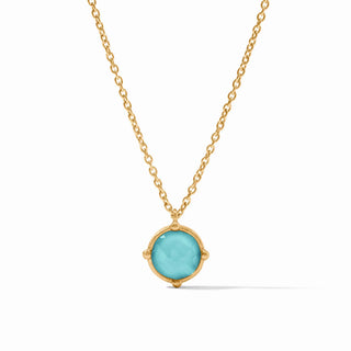Honeybee Solitaire Necklace, Bahamian Blue