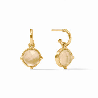 Honeybee Hoop & Charm Earring, Champagne