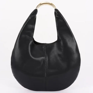 Faux Leather Hobo Bag