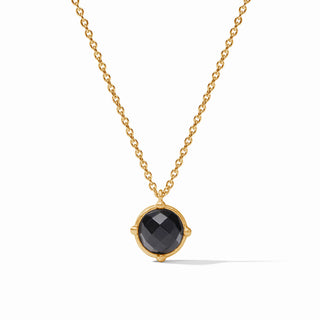 Honeybee Solitaire Necklace, Obsidian Black