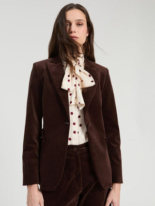 Deep Merlot Polka Dot Top