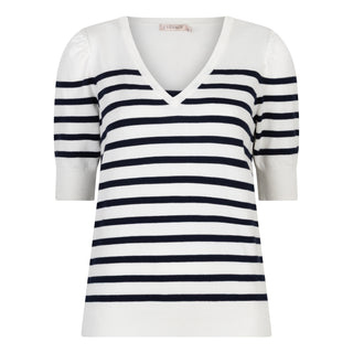 Stripe Short Sleeve Sweater