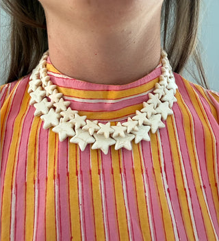 Small Star Necklace in Coconut