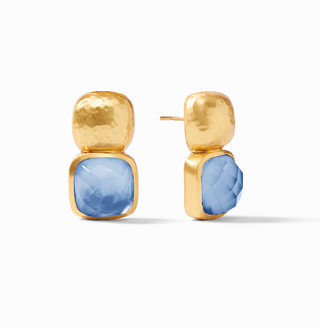 Catalina Earring - Iridescent Chalcedony Blue