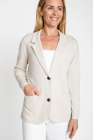 Milly Knit Blazer, Latte