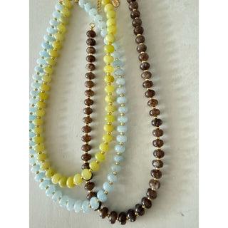 Sea Glass Necklace in Timber Brown