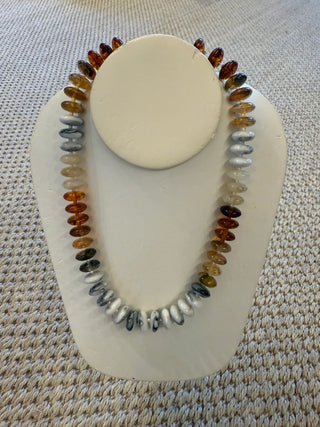 Ombre Chunky Marbled Beaded Necklace