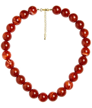 Ryan Beaded Acrylic Necklace, Burnt Orange