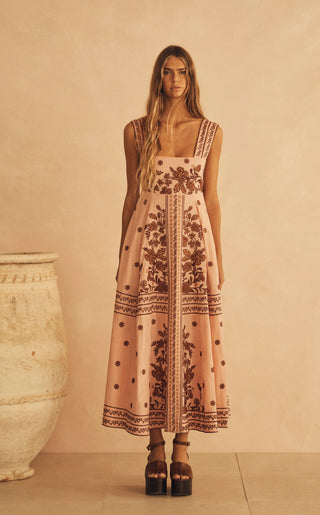 Infiorata Embroidered Maxi