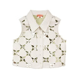 Sleeveless Button Down Top