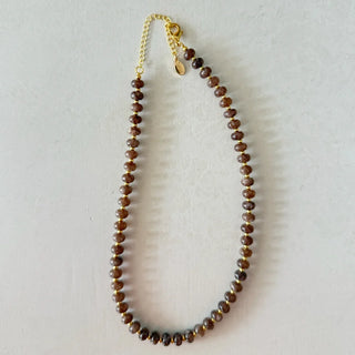 Sea Glass Necklace in Timber Brown