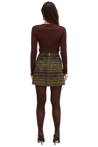 Rosie Skirt in Navy & Gold