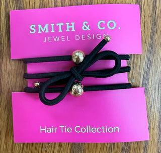 Ribbons & Bows Hair Tie Set - Onyx Black