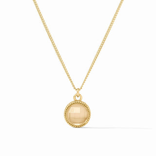 Fleur de Lis Solitaire Necklace, Champagne