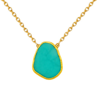 SPS | Gold Filled Slice Necklace Turquoise