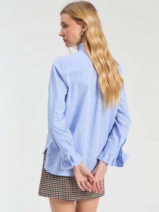 Light Blue Embroidered Blouse