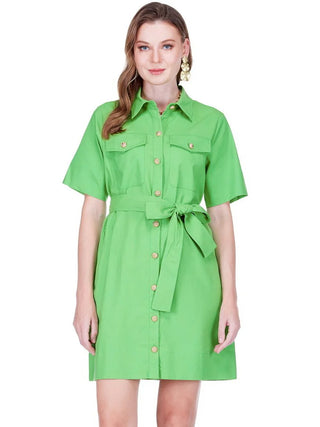 Green Shirt Dress