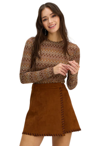 Noelle Top in Chestnut Multi