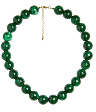 Ryan Beaded Acrylic Necklace, Emerald