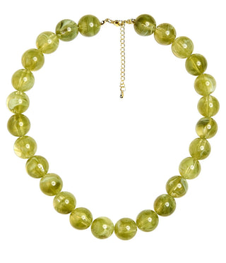 Ryan Beaded Acrylic Necklace, Peridot