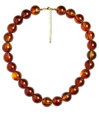 Ryan Beaded Acrylic Necklace, Tiger Eye